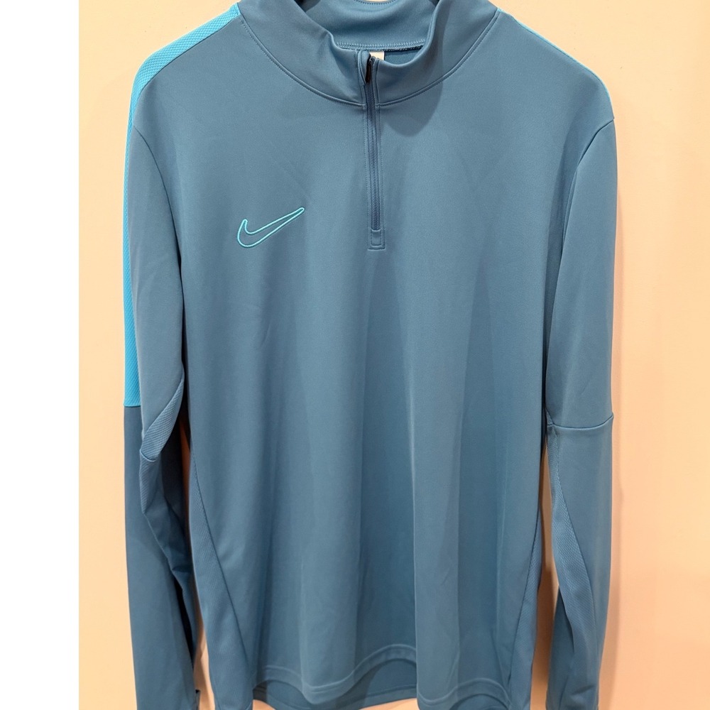 Nike Mens Dri-FIT Academy Soccer Drill Top Blue Quarter Zip DX4294-429 L